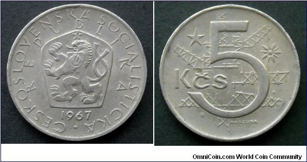 Czechoslovakia 5 korun. 1967