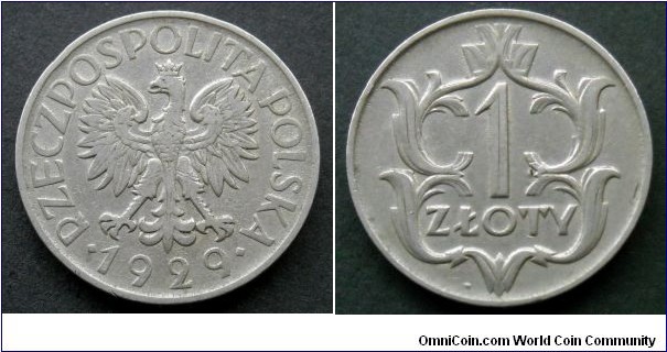 Poland 1 złoty.
1929 (II)