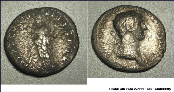 Denarius of Trajan. PM TRP COS VI PP SPQR, Felicitas left, holding caduceus & cornucopiae. IMP CAES NER TRAIAN OPTIM AVG GER DAC PARTHIC, laureate and draped bust right 