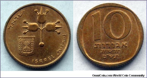 Israel 10 new agorot.
1980 (5740) II