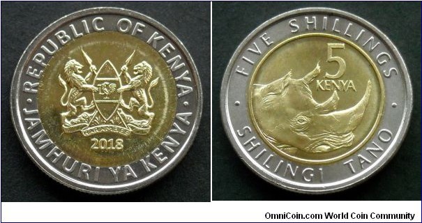 Kenya 5 shillings.
2018
