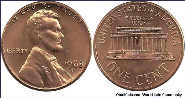 USA One Cent 1968S