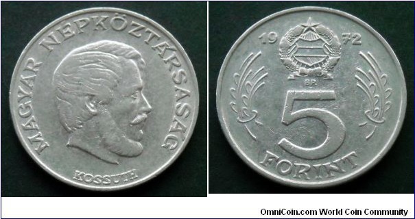 Hungary 5 forint.
1972