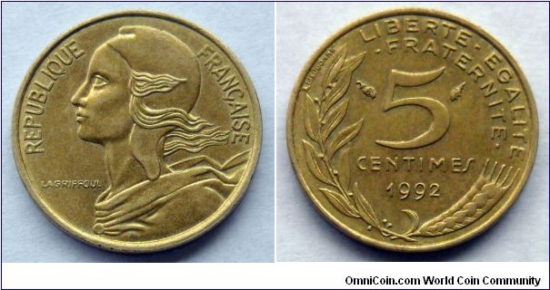 France 5 centimes.
1992