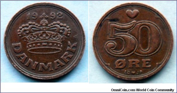 Denmark 50 ore.
1992