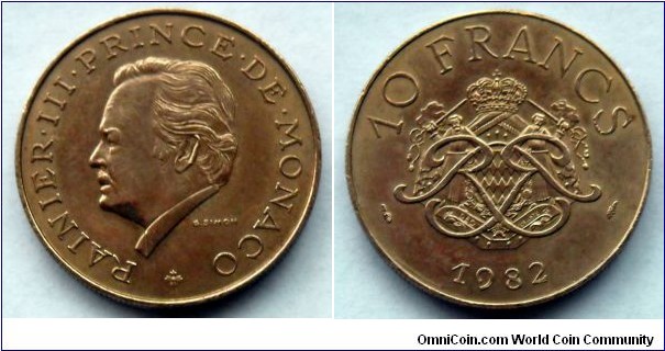 Monaco 10 francs.
1982 (II)