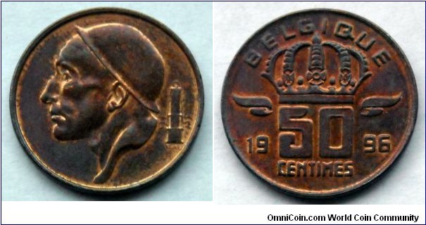 Belgium 50 centimes.
1996, Belgique