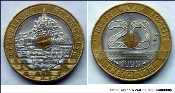 France 20 francs.
1993