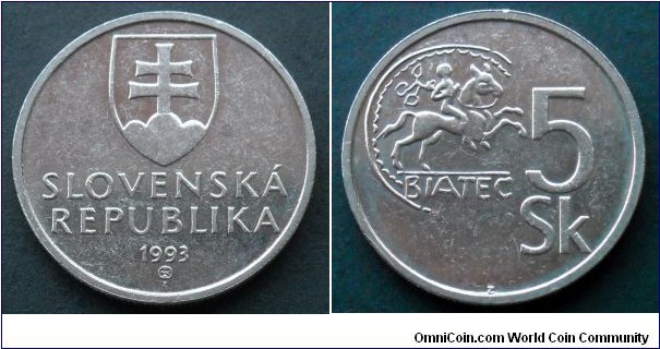 Slovakia 5 korun.
1993 (II)