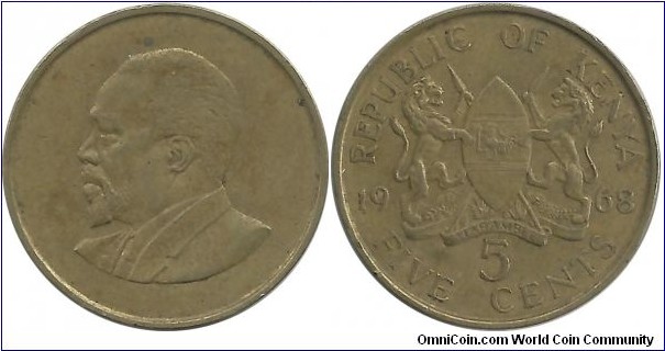 Kenya 5 Cents 1968