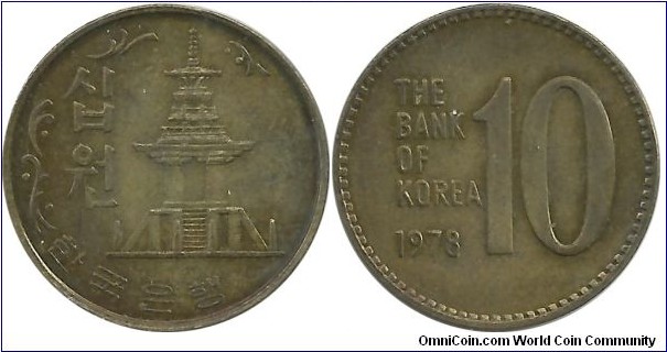 Korea-South 10 Won 1978