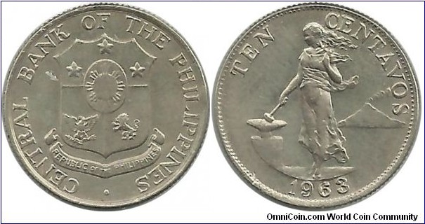 Philippines 10 Centavos 1963