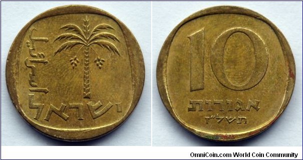 Israel 10 agorot.
1977 (5737)