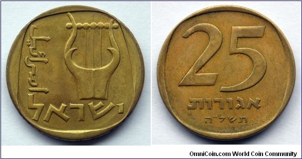Israel 25 agorot.
1975 (5735) II