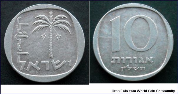 Israel 10 agorot.
1977 (5737)