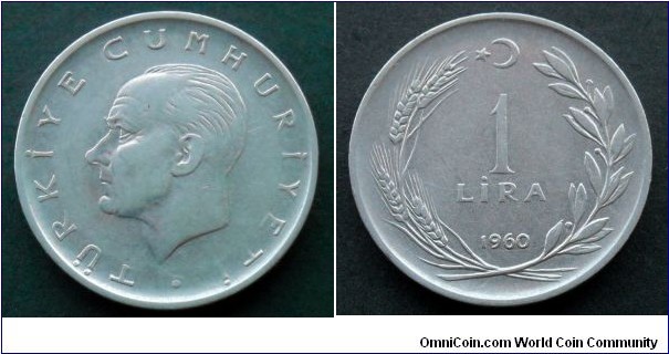 Turkey 1 lira.
1960 (II)
