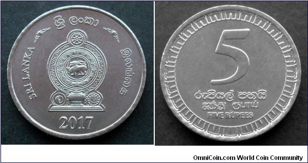 Sri Lanka 5 rupees.
2017