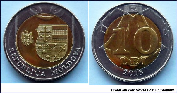 Moldova 10 lei.
2018