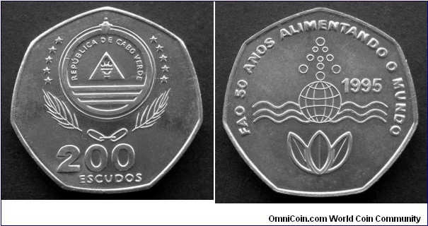 Cape Verde 200 escudos. 1995, 50th Anniversary of F.A.O.