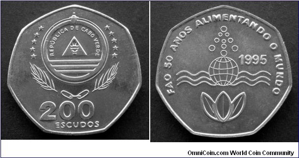 Cape Verde 200 escudos. 1995, 50th Anniversary of F.A.O.