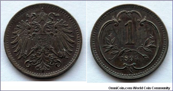 Austro-Hungarian Monarchy 1 heller.
1894 (II)