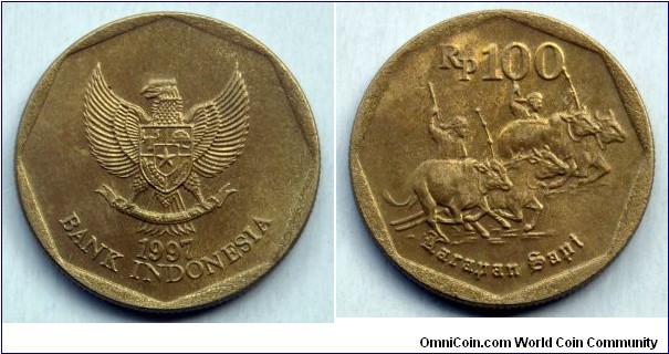 Indonesia 100 rupiah.
1997