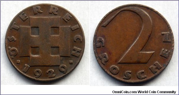 Austria 2 groschen.
1929