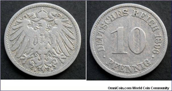 German Empire 10 pfennig. 1896 (A)