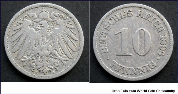 German Empire 10 pfennig. 1896 (A)