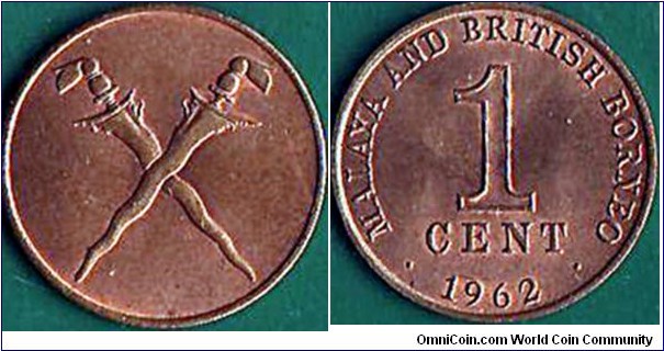 Malaya & British Borneo 1962 1 Cent.

A type coin.