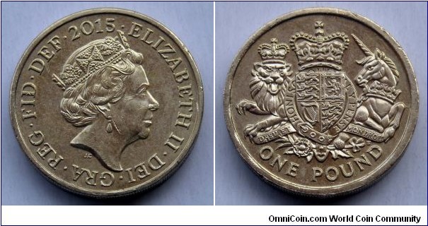 1 pound. 2015, Royal Arms