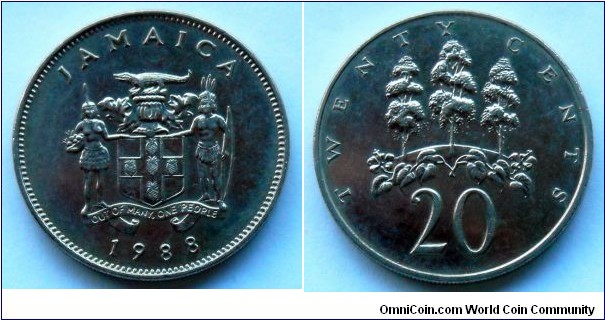 Jamaica 20 cents.
1988