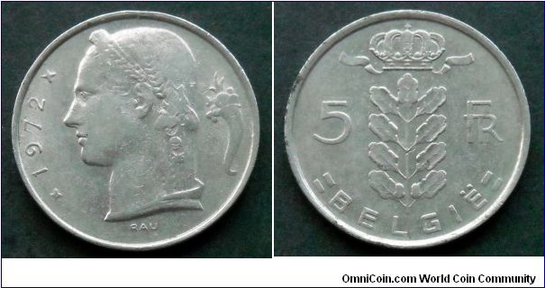 Belgium 5 francs.
1972, Belgie