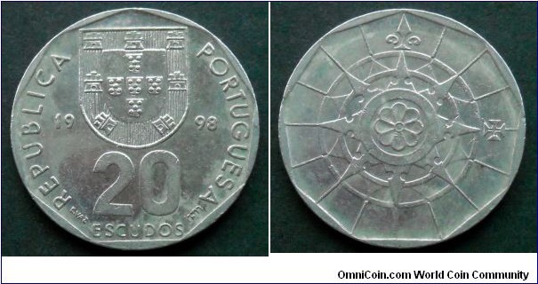 Portugal 20 escudos.
1998
