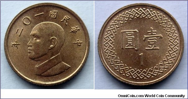 Taiwan 1 yuan.
2013