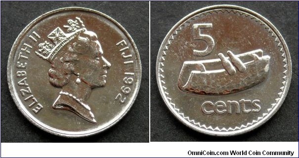 Fiji 5 cents.
1992