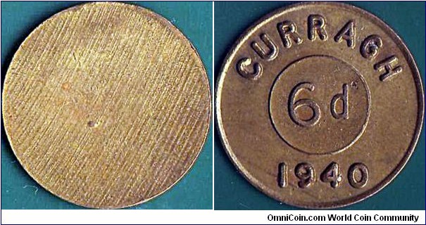 Curragh Internment Camp 1940 6 Pence.
