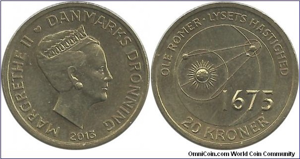 Denmark 20 Kroner 2013 -Ole Rømer-