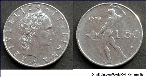 Italy 50 lire.
1976 (II)