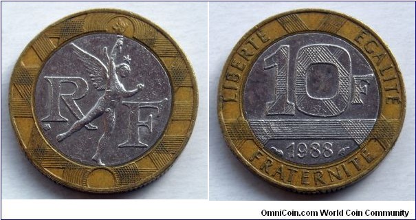 France 10 francs.
1988 (II)