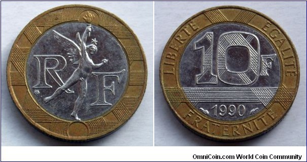 France 10 francs.
1990 (III)