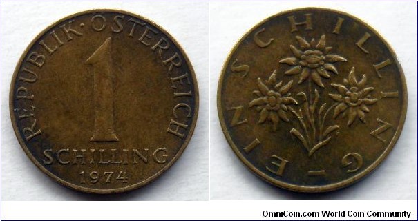 Austria 1 schilling.
1974