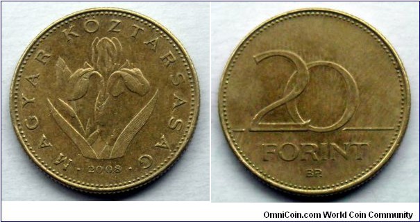 Hungary 20 forint.
2008