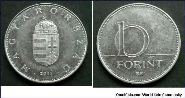 Hungary 10 forint.
2017