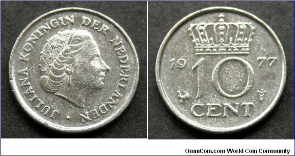 Netherlands 10 cent.
1977