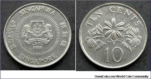 Singapore 10 cents.
1989 (II)