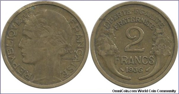 France 2 Francs 1936