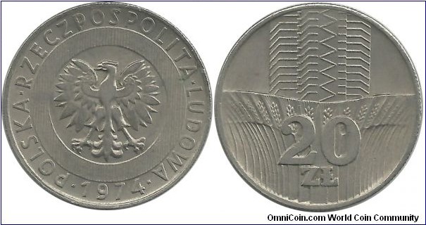 Poland 20 Złotych 1974