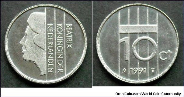 Netherlands 10 cent.
1991