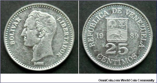 Venezuela 25 centimos.
1989 (II)